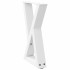 Patas de mesa de centro 2uds acero blanco 28x(42-43,3)