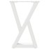 Patas de mesa de centro 2uds acero blanco 28x(42-43,3)