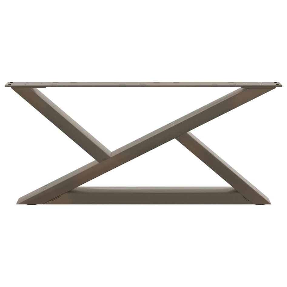 Patas para mesa centro 2 uds acero natural 70x(30-31,3)cm