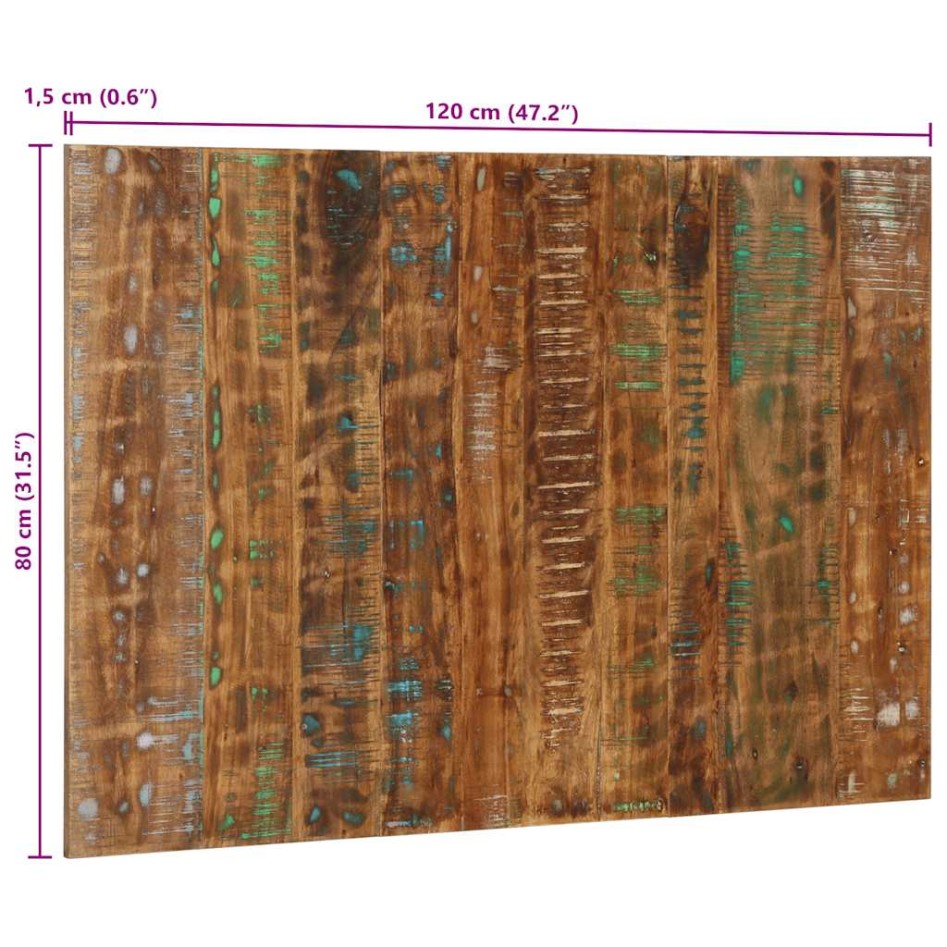 Cabecero de cama multicolor 120 cm madera maciza