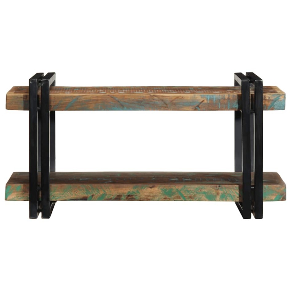 Estante de pared multicolor de madera maciza