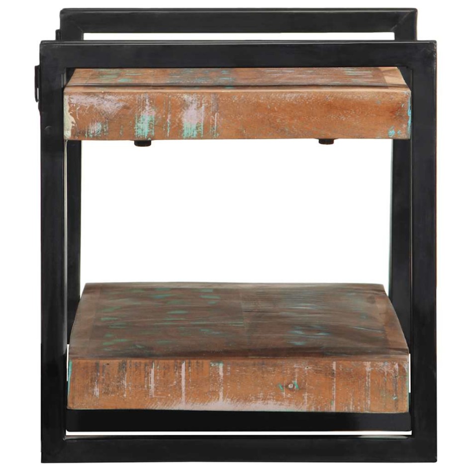 Estante de pared multicolor de madera maciza