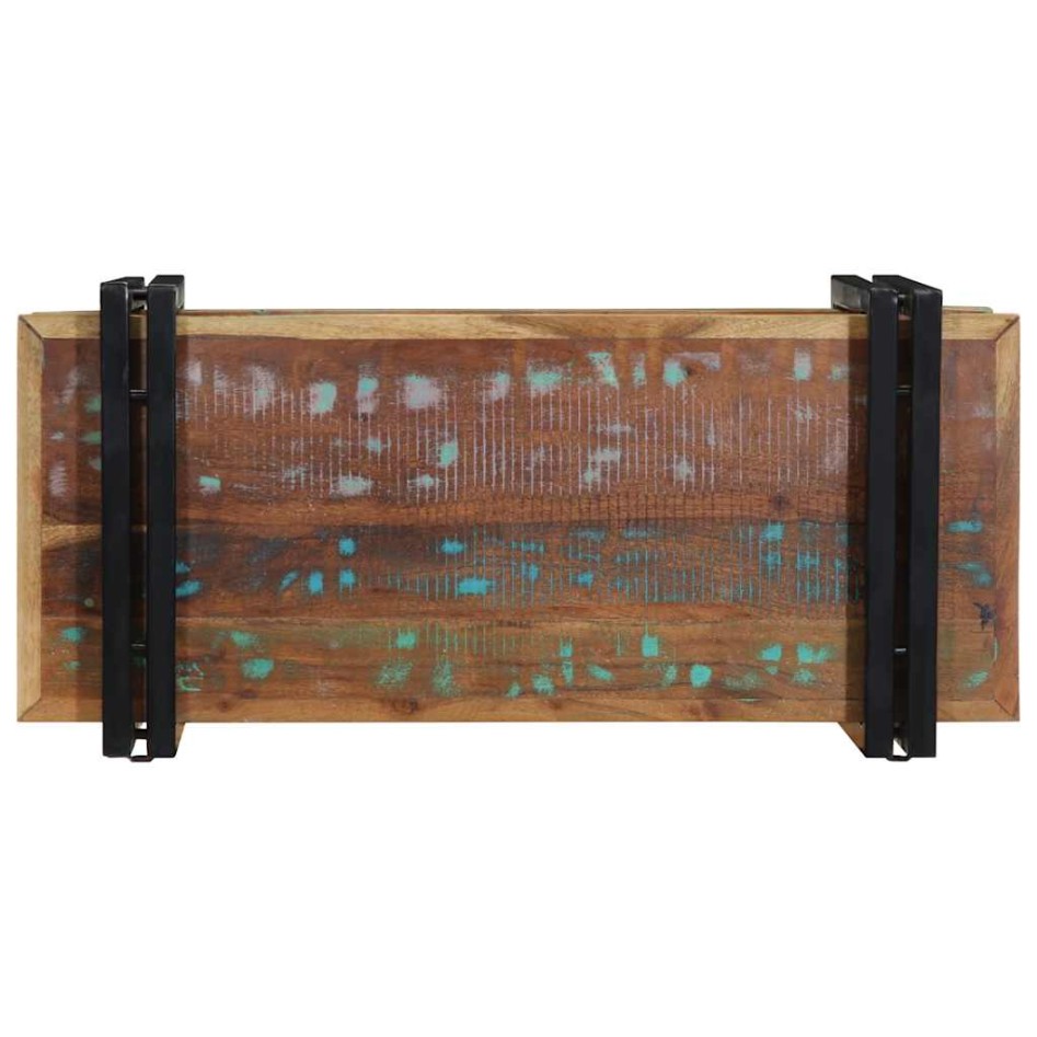 Estante de pared multicolor de madera maciza