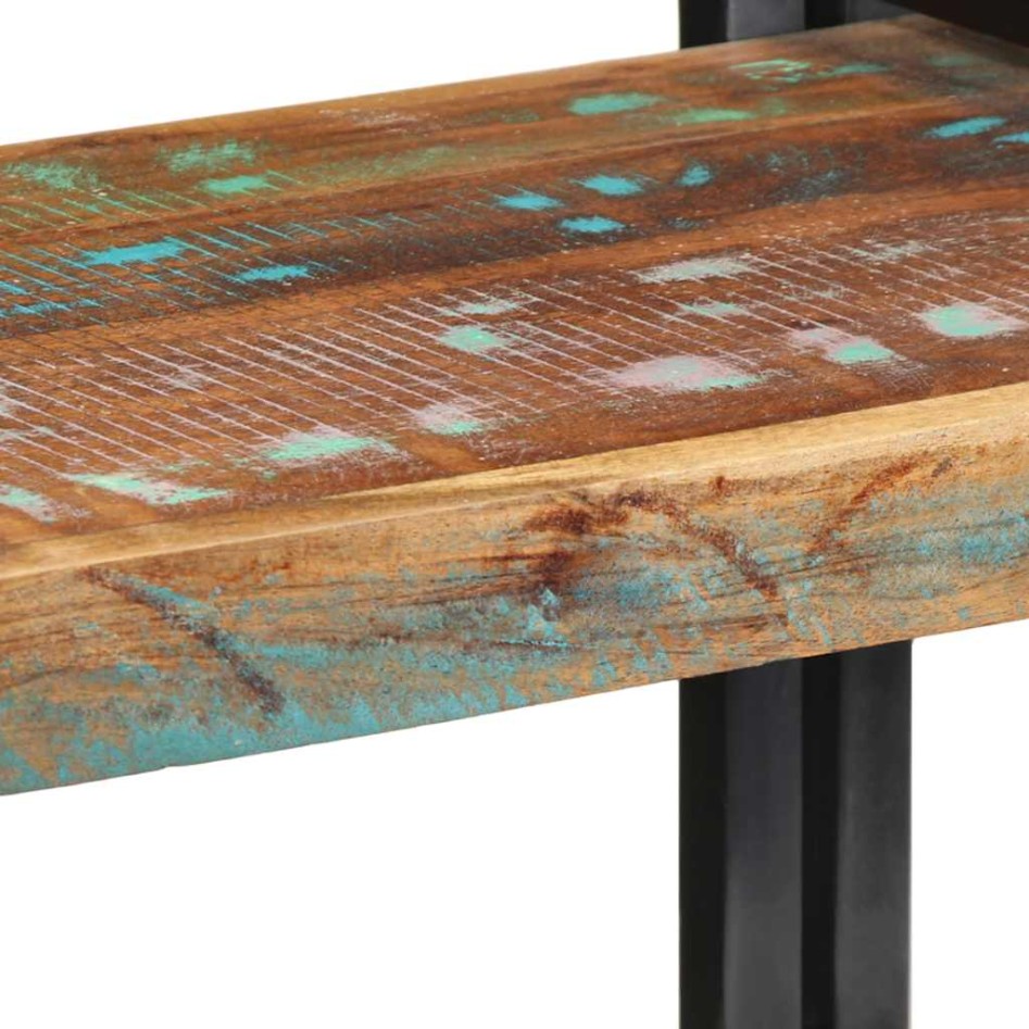 Estante de pared multicolor de madera maciza