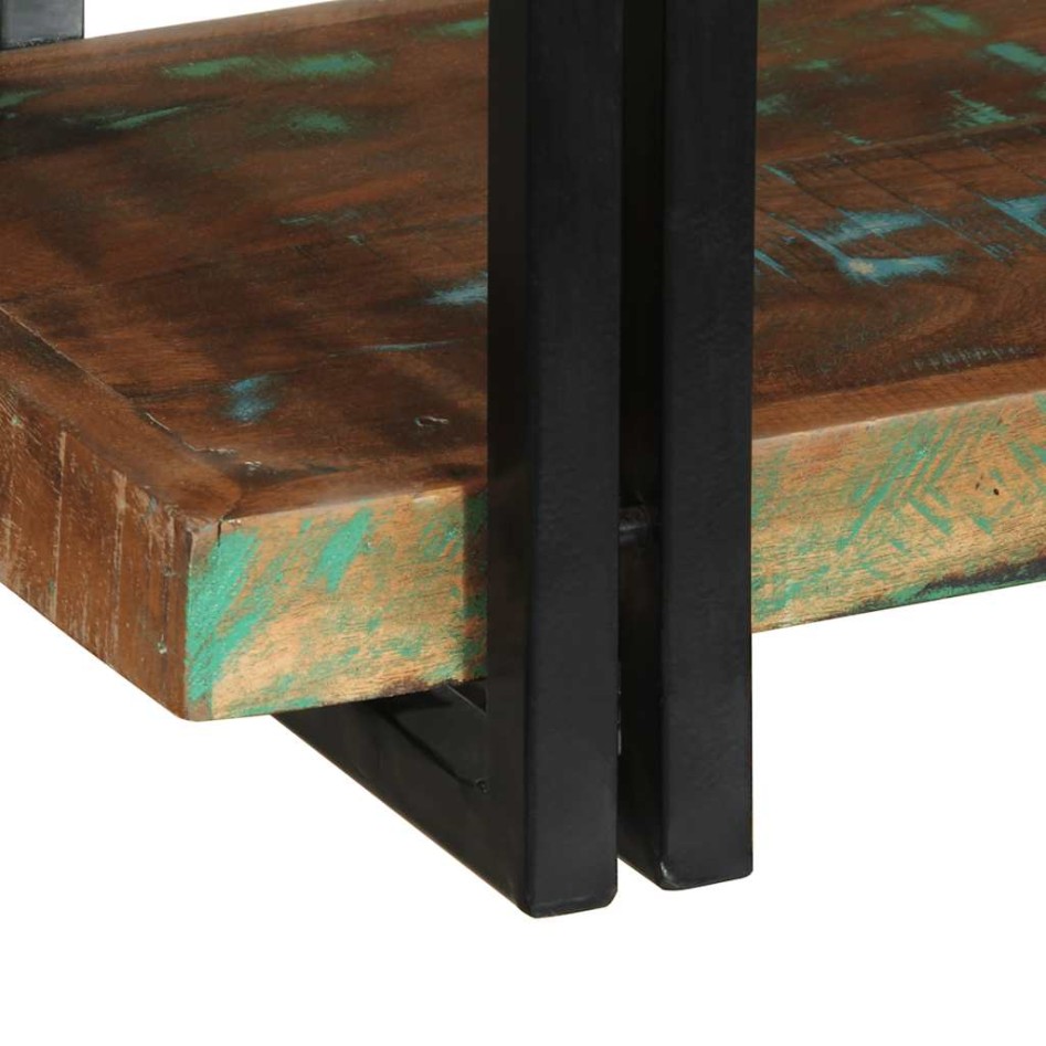 Estante de pared multicolor de madera maciza