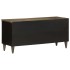Mueble de TV madera maciza de mango negro 100x33x46