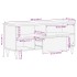 Mueble de TV madera maciza de mango negro 100x33x46