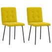 Sillas de comedor 2 unidades terciopelo amarillo