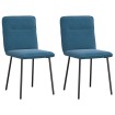 Sillas de comedor 2 unidades terciopelo azul