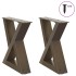 Patas para mesa centro 2 uds acero natural 40x(30-31,3)cm