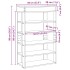 Mueble zapatero de madera de ingeniería negro 60x30x98