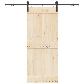 Kit de herrajes para puertas correderas acero negro 200