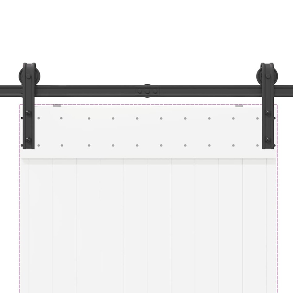 Kit de herrajes para puertas correderas acero negro 200