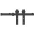 Kit de herrajes para puertas correderas acero negro 200