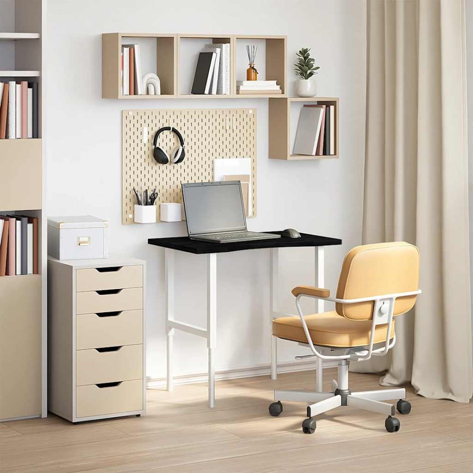 Tablero escritorio 80x50x2,5 cm rectangular madera maciza