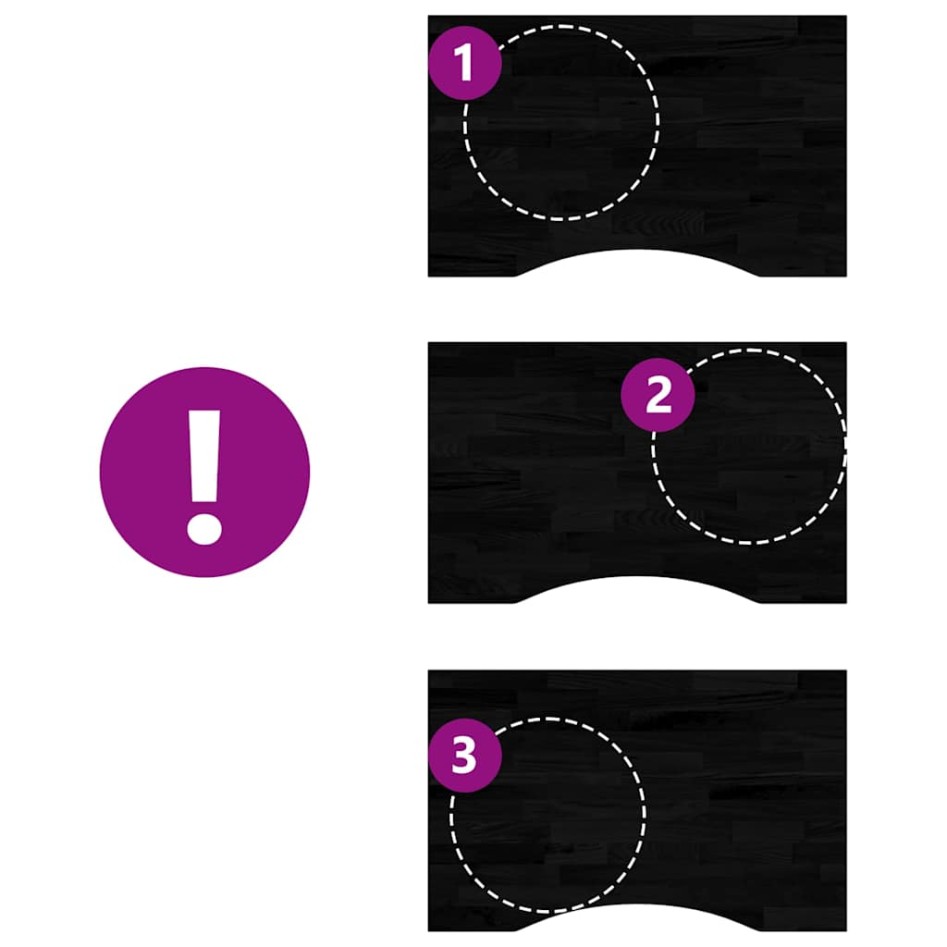 Tablero escritorio 80x50x2,5 cm rectangular madera maciza