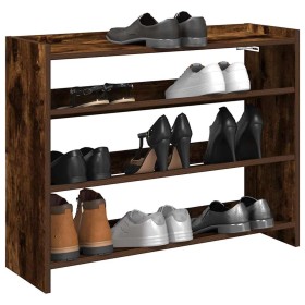 Zapatero madera contrachapada roble ahumado 80x25x62