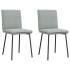 Sillas de comedor 2 unidades terciopelo gris