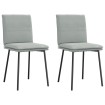 Sillas de comedor 2 unidades terciopelo gris claro
