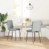 Sillas de comedor 2 unidades terciopelo gris