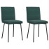 Sillas de comedor 2 unidades terciopelo verde