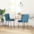 Sillas de comedor 2 unidades terciopelo
