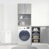 Armario de lavadora madera ingeniería gris sonoma 64x24x190