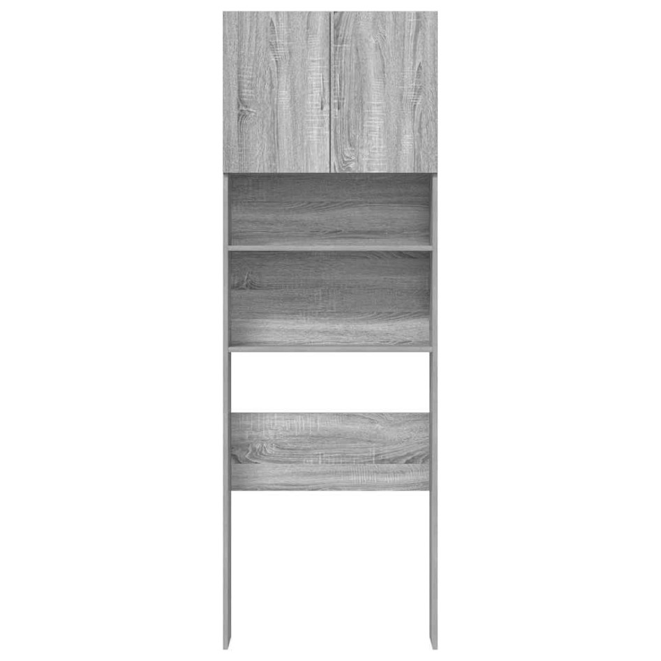 Armario de lavadora madera ingeniería gris sonoma 64x24x190