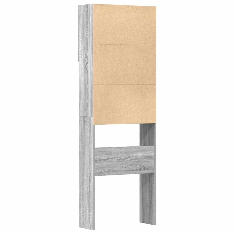 Armario de lavadora madera ingeniería gris sonoma 64x24x190