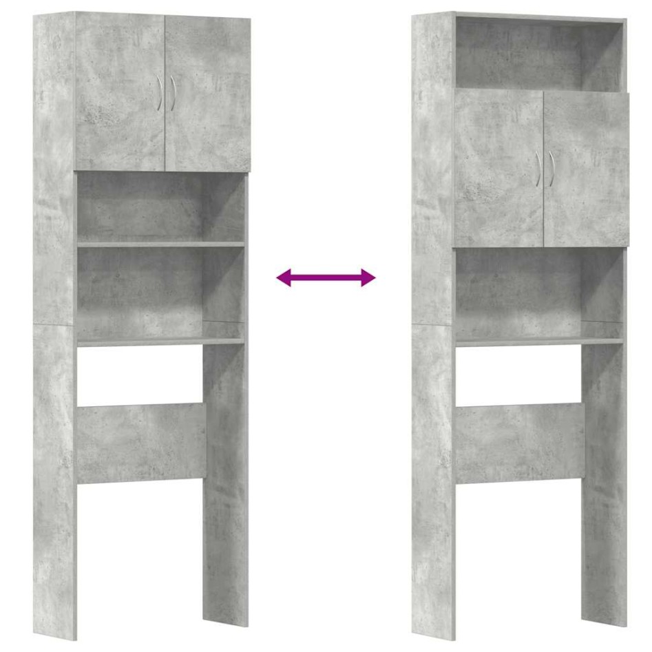 Armario de lavadora madera ingeniería gris hormigón