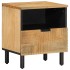 Mesilla de noche marrón 40x33x46 cm madera maciza