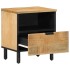 Mesilla de noche marrón 40x33x46 cm madera maciza
