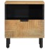 Mesilla de noche marrón 40x33x46 cm madera maciza