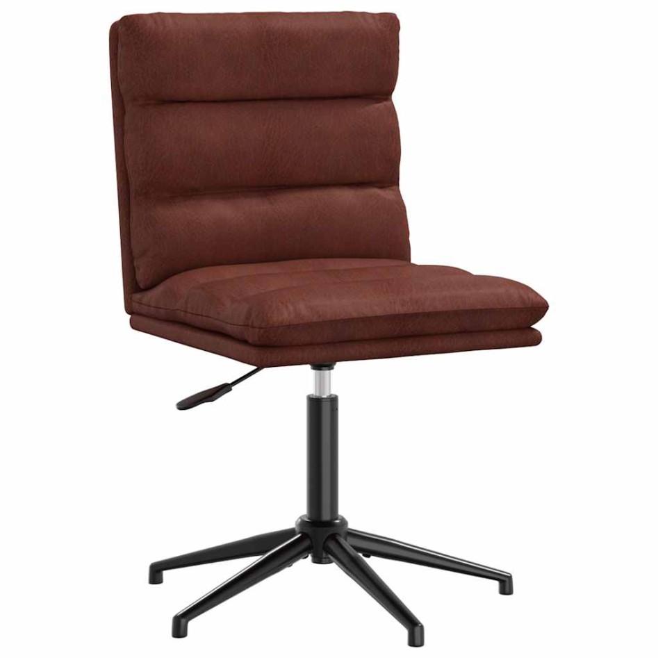 Silla de comedor cuero sintético marrón