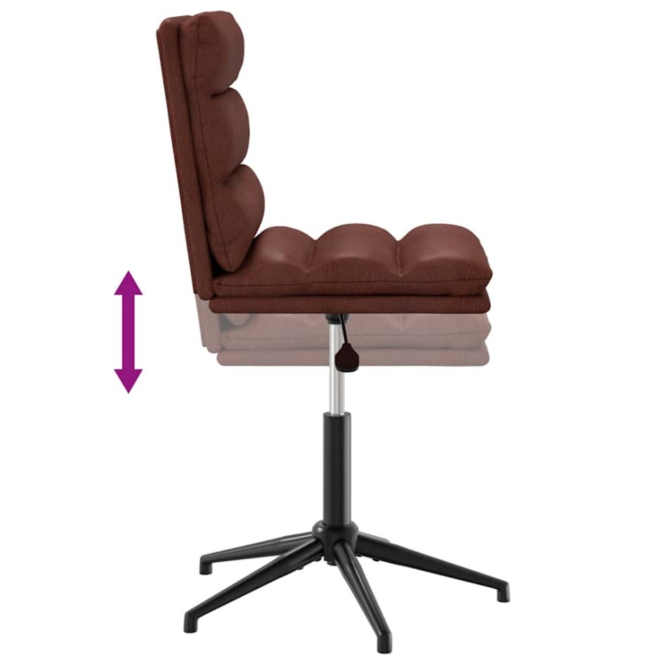 Silla de comedor cuero sintético marrón