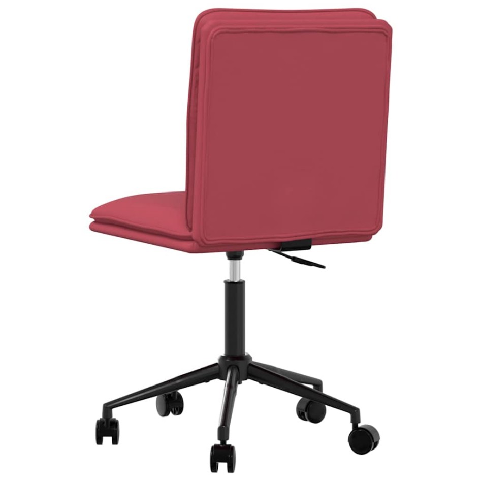 Silla de comedor de cuero sintético rojo