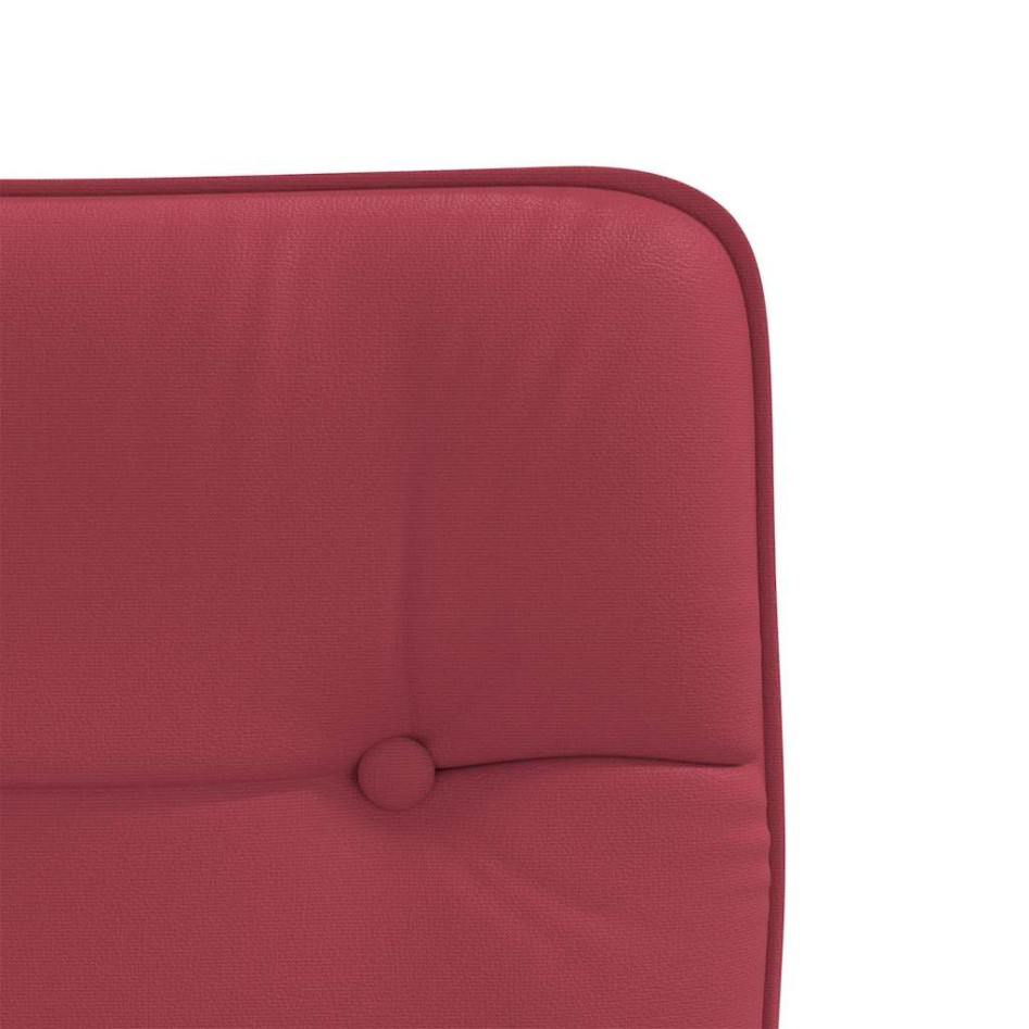 Silla de comedor de cuero sintético rojo