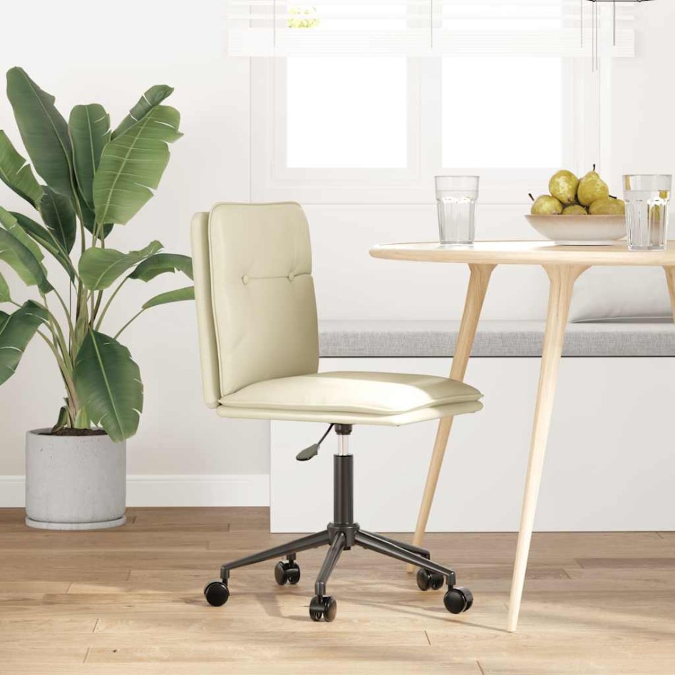 Silla de comedor de cuero sintético color