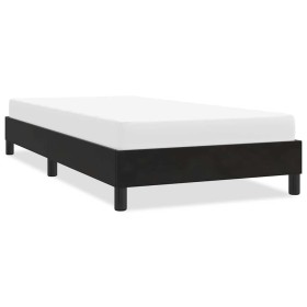 Estructura de cama sin colchón terciopelo negro 80x220