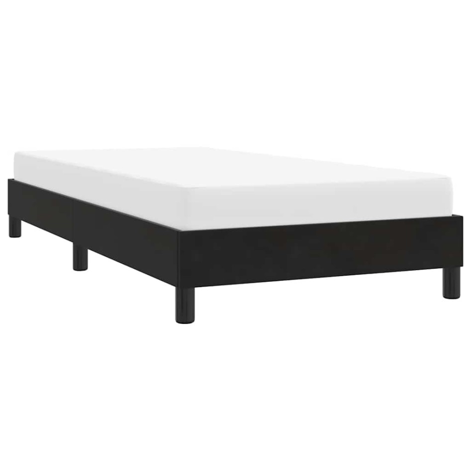 Estructura de cama sin colchón terciopelo negro 80x220