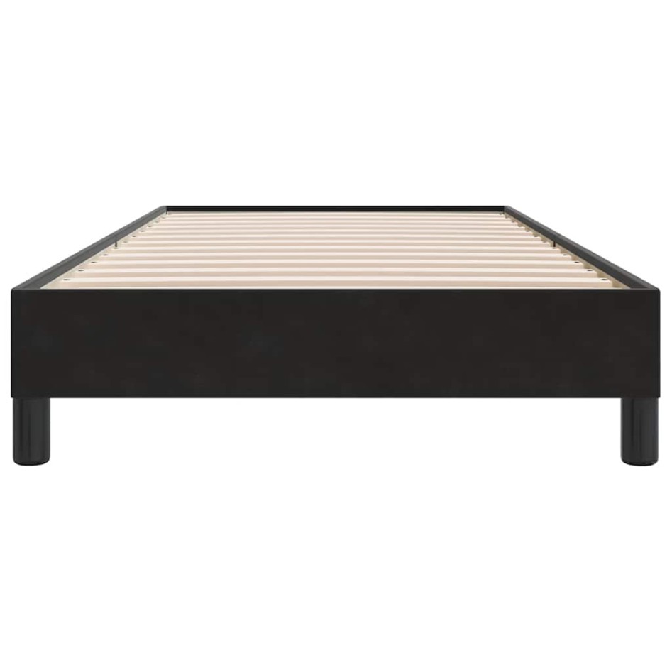 Estructura de cama sin colchón terciopelo negro 80x220