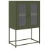 Aparador de acero verde oliva 68x39x107