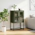 Aparador de acero verde oliva 68x39x107