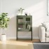 Aparador de acero verde oliva 68x39x107