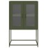 Aparador de acero verde oliva 68x39x107