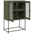Aparador de acero verde oliva 68x39x107