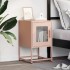 Mesita de noche de acero laminado en frío rosa 36x39x60,5