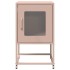 Mesita de noche de acero laminado en frío rosa 36x39x60,5