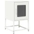 Mesita de noche de acero laminado en frío blanco 36x39x60,5