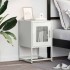 Mesita de noche de acero laminado en frío blanco 36x39x60,5